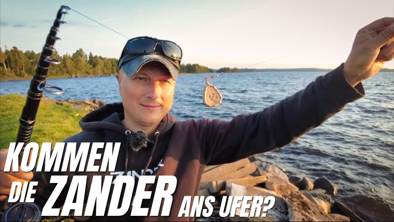 Mit Köderfischen am großen See