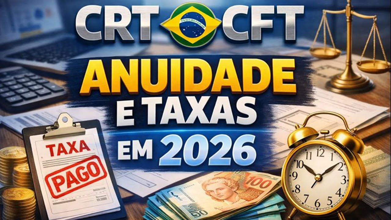 Anuidade e taxas para 2026 - CRT/CFT