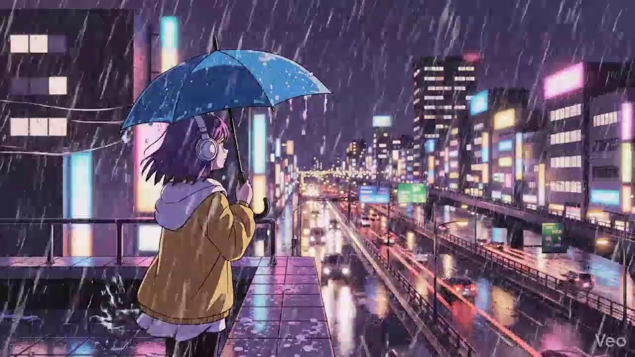 Rainy Neon Streets 🌧️ Japanese City Lofi | Study Beats