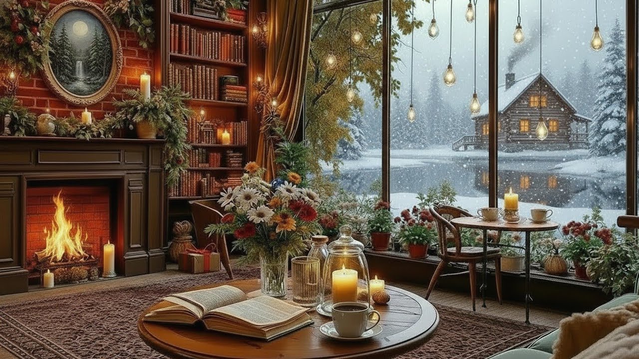 Smooth Winter Jazz Music to Study, Work ⛄ Cozy Coffee Shop Ambience with Relaxing Piano Jazz Music