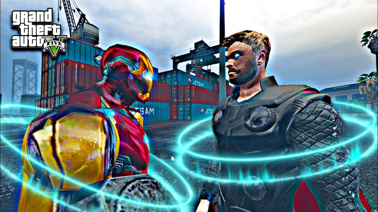 WHO IS MORE POWERFUL? IRONMAN VS THOR FULL EPIC FIGHT IN GTA V