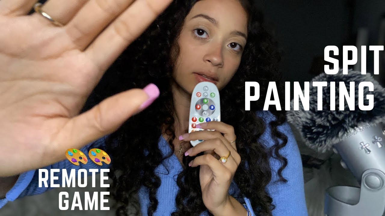 ASMR- SPITPAINTING REMOTE GAME ( TAPPING) AGGRESSIVE 🎨 🖼