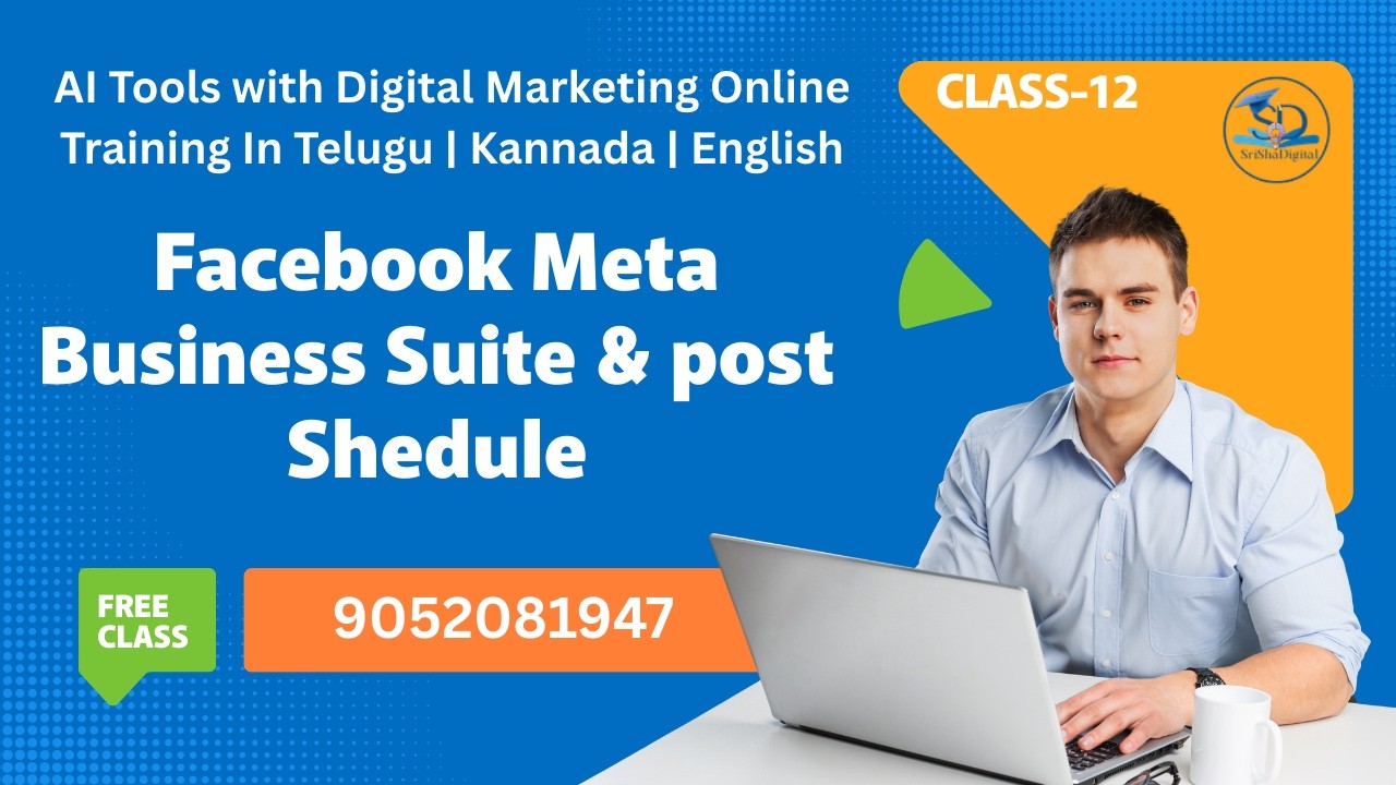 Facebook Meta Business Suite & post  Shedule. Free Digital Marketing Online Class 12