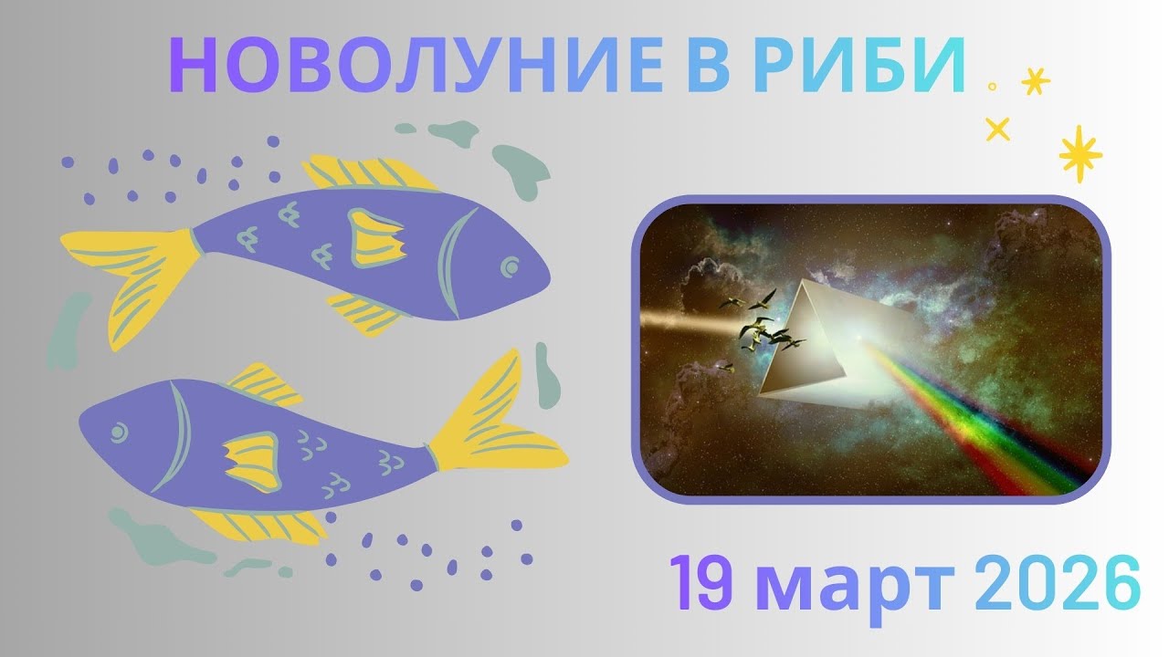 Новолуние в Риби 28°27' - 19 март 2026