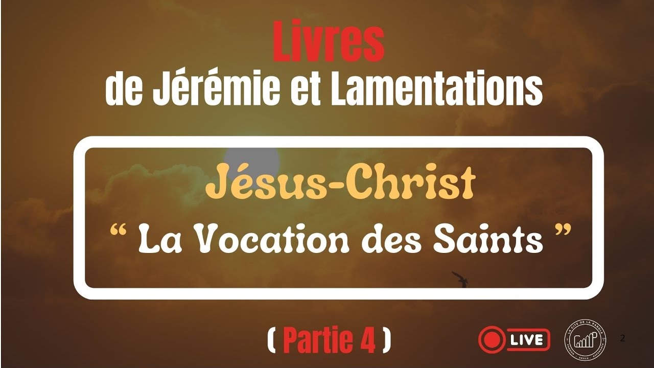 Pendant Que Tu Pleures I Livre de Lamentations (Partie 4) I 08-03-26