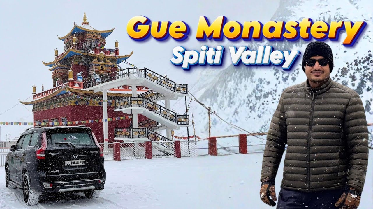 Stuck in Heavy Snowfall 😱 | Winter Spiti | Gue Monastery to Tabo (Road Closed)