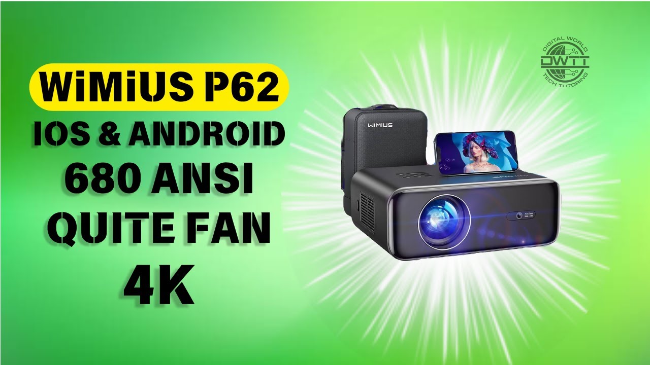 WiMiUS P62 1080P/4K Projector Quality Test & Review