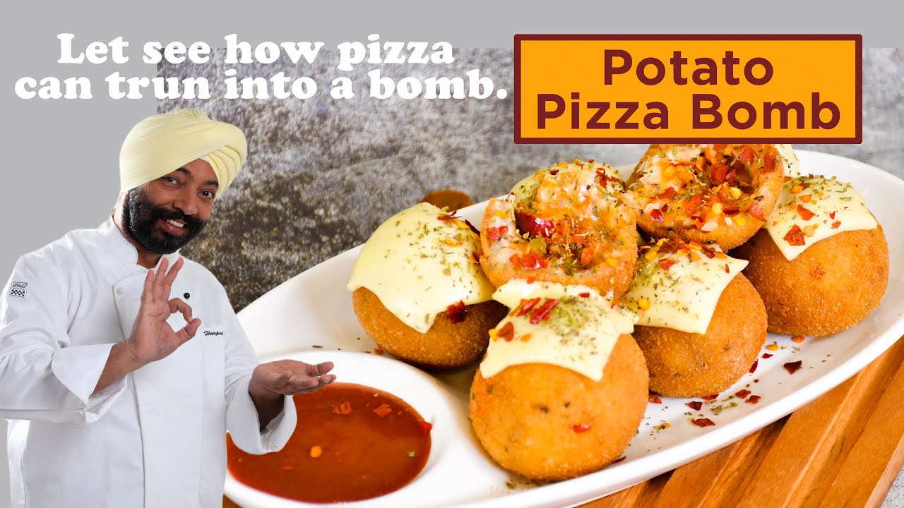 Potato pizza bomb | पोटैटो पिज़्ज़ा बम | Chef Harpal Singh