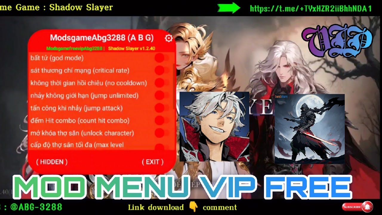 Shadow slayer MOD [MENU VIP] không thời gian hồi chiêu,nhảy vô hạn,combo hit,nhảy tấn công...1.2.40