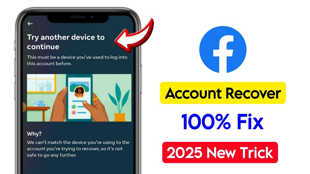 facebook try another device to continue problem solved | how to fix try another device to continue