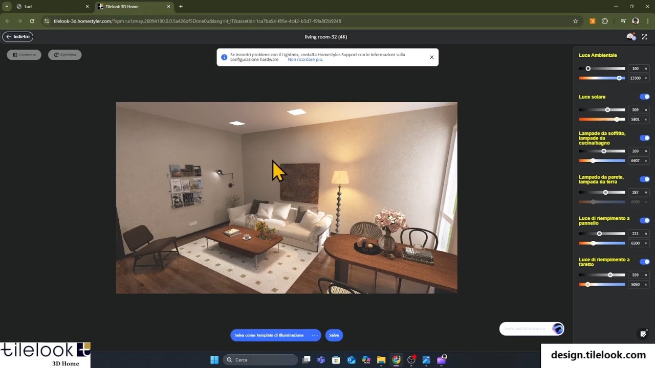 Tutorial 10 - Tilelook 3D Home - Luci nel Render