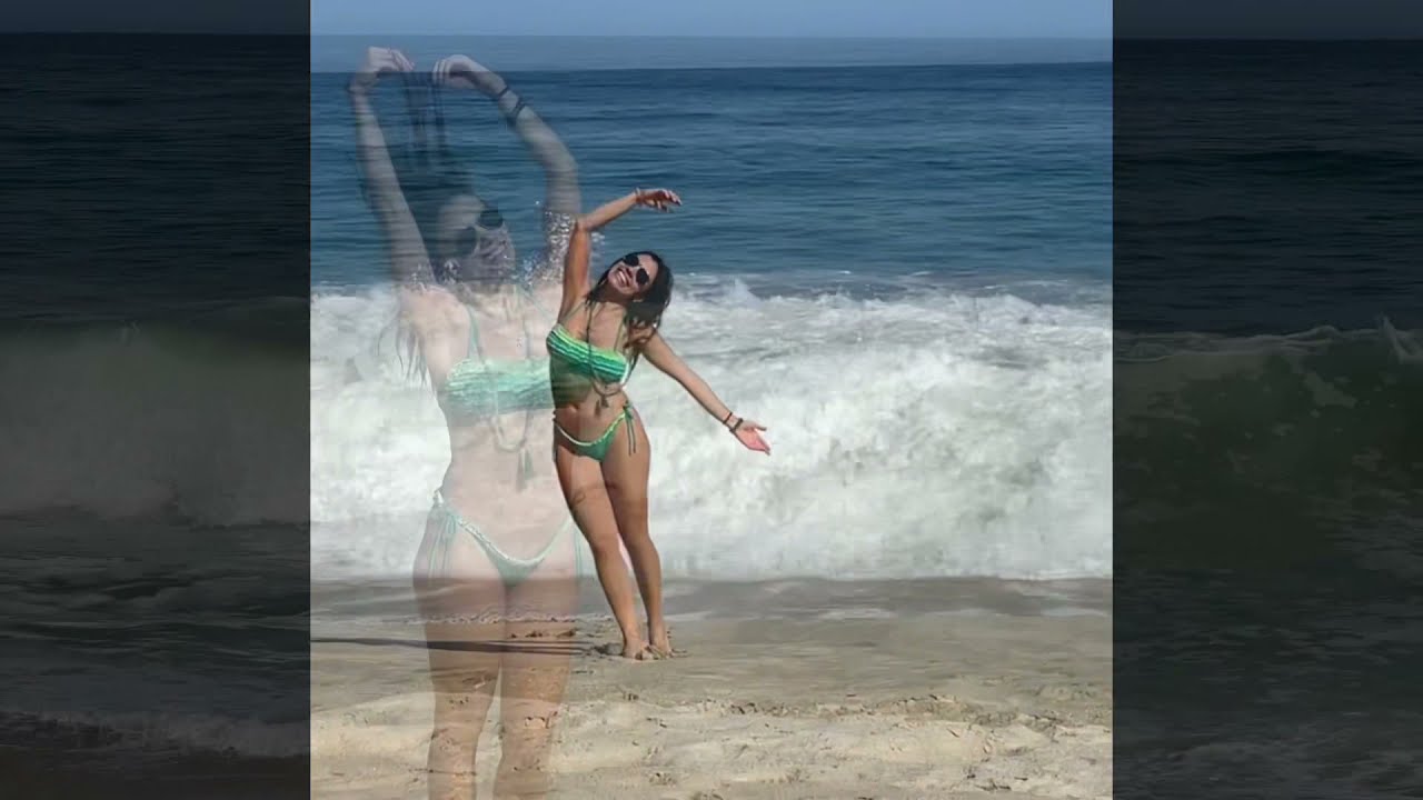 Tabata Jalil en el mar