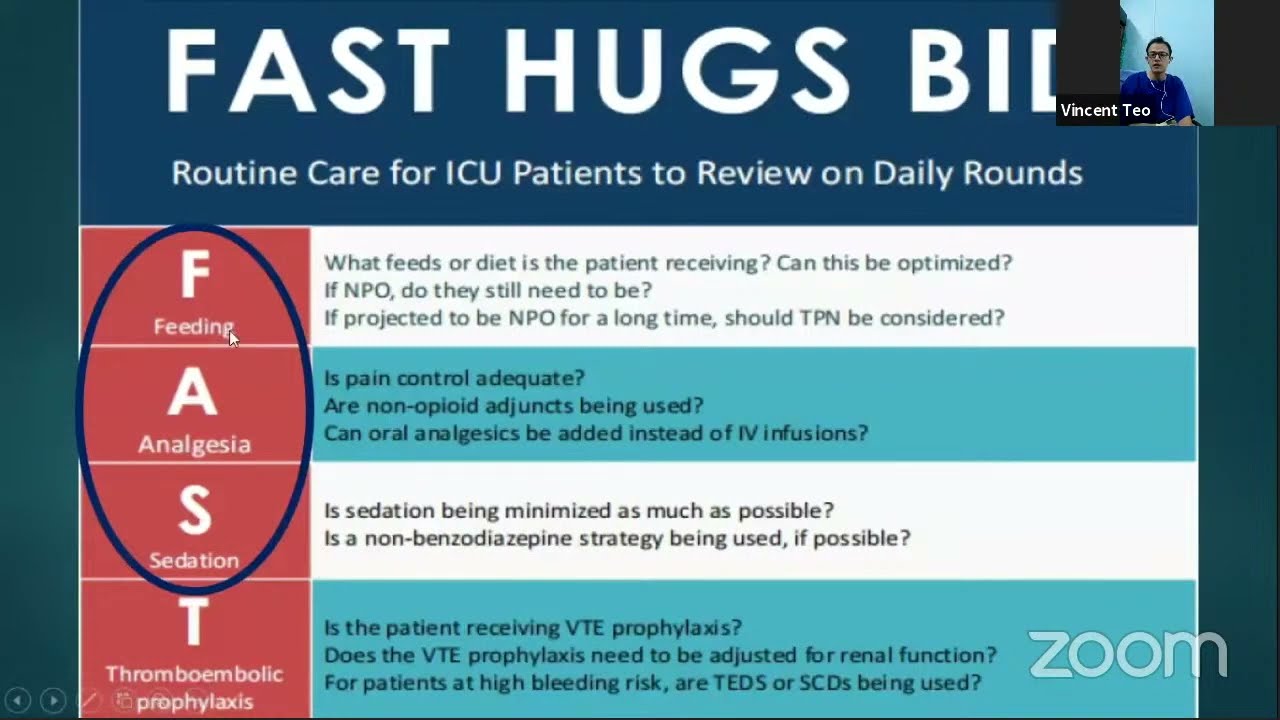 Sedation, Analgesia and Nutrition (Dr Vincent Teo Shih Loong)