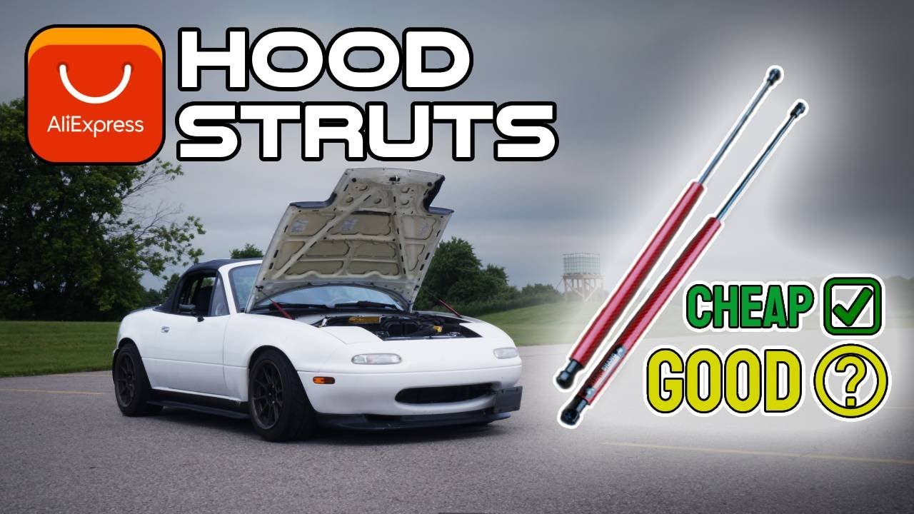 AliExpress HOOD LIFT STRUTS Install & Review | DIY Miata