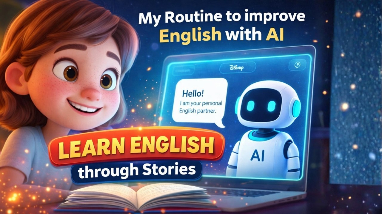 My Routine to improve English with AI II Learn English through Stories Level 1
