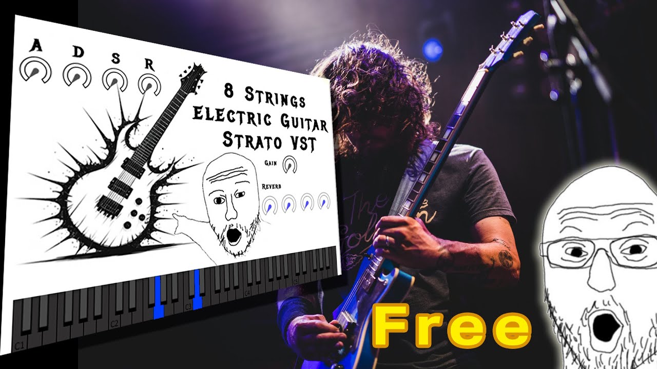 FREE VST 8 Strings Electric Guitar Strato VST