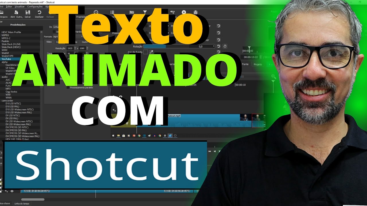 Como Criar TEXTO ANIMADO no SHOTCUT