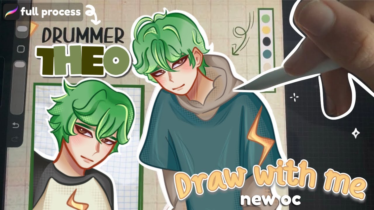 Draw with me ✦ ゜Chill digital art process // New oc!! 💚