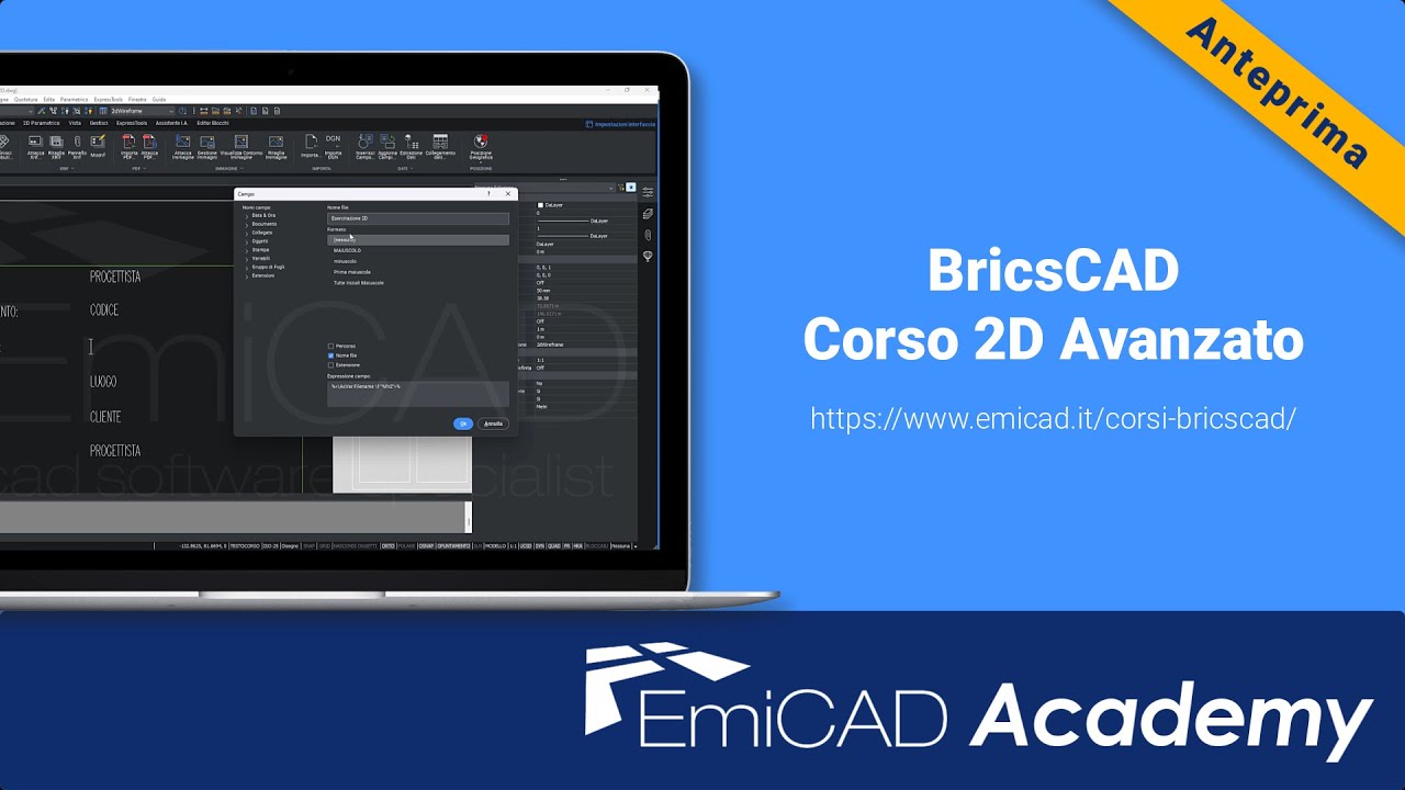 BricsCAD - corso 2D avanzato