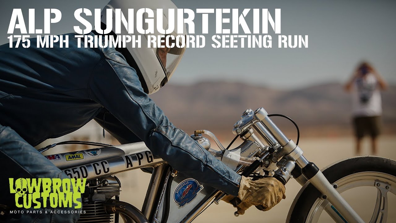Alp Sungurtekin - Pre-unit Triumph 175 MPH Record Setting Run