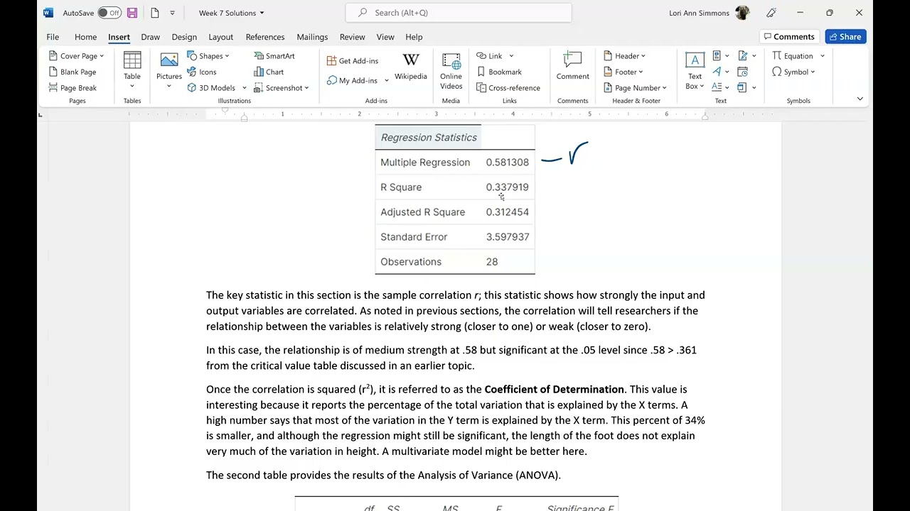 Interpreting Linear Regression Results