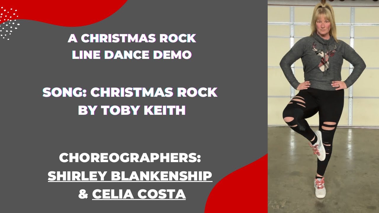 A Christmas Rock Beginner Line Dance Demo (with slow Mo breakdown)