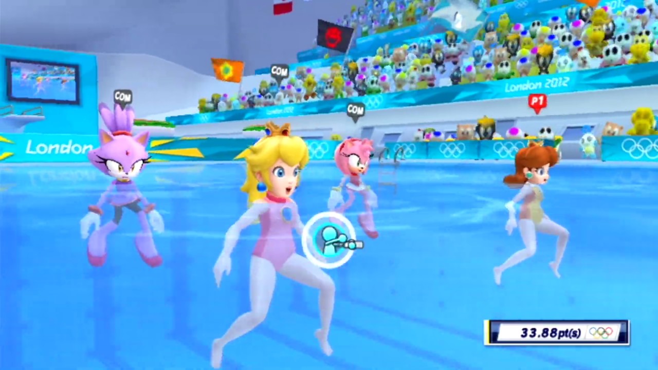 Mario & Sonic at the London 2012 Olympic Games: Synchronized Swimming (All 3 Songs)