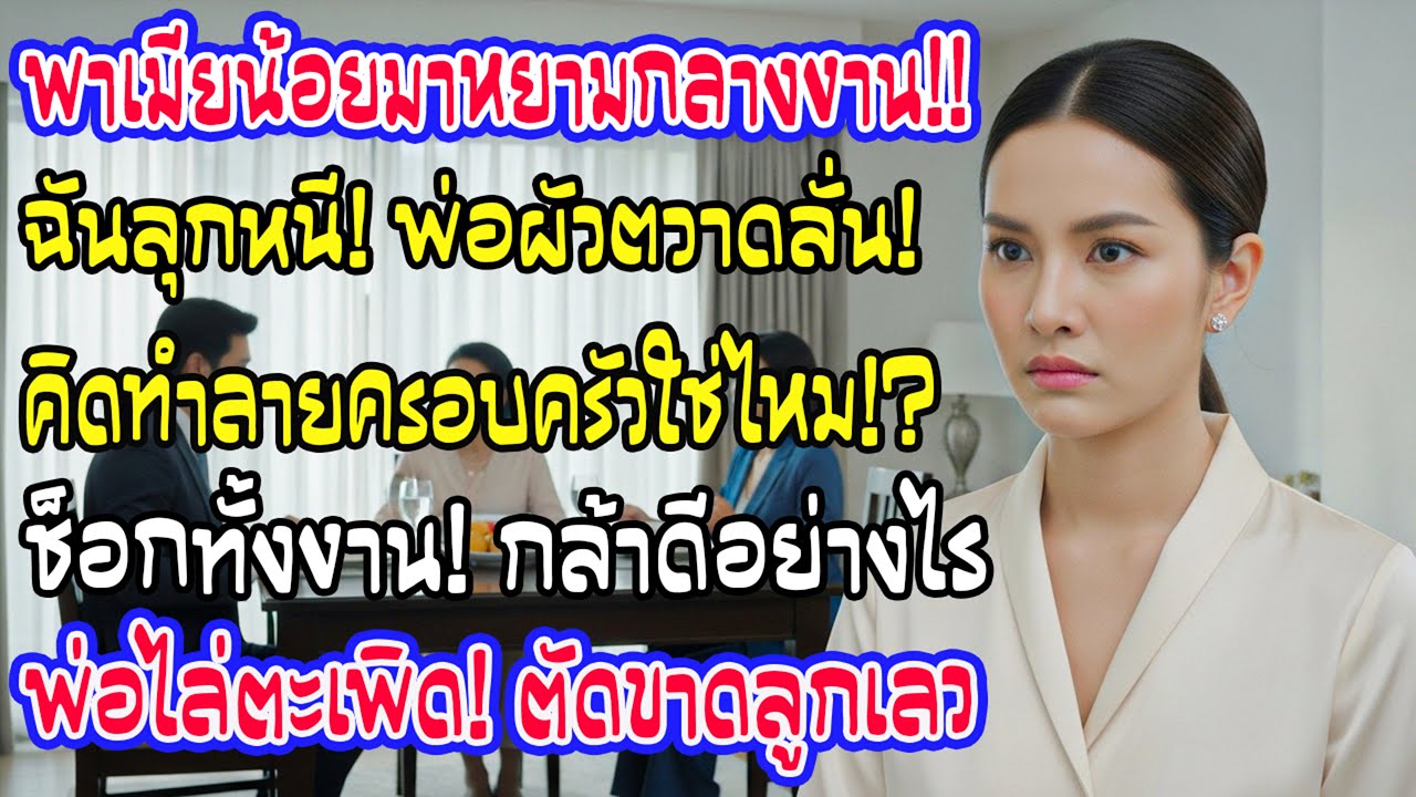 งานรวมญาติสามีพาเลขามานั่งโต๊ะจีน ฉันลุกหนีทันที พ่อผัวตวาดลั่น “แกคิดจะทำลายตระกูลรึไง!”