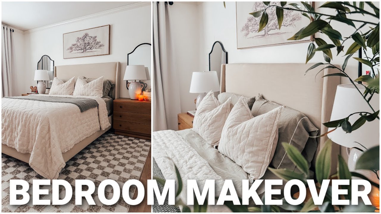 LOW BUDGET BEDROOM MAKEOVER | SMALL PRIMARY BEDROOM DESIGN & DECORATING IDEAS | BEFORE & AFTER