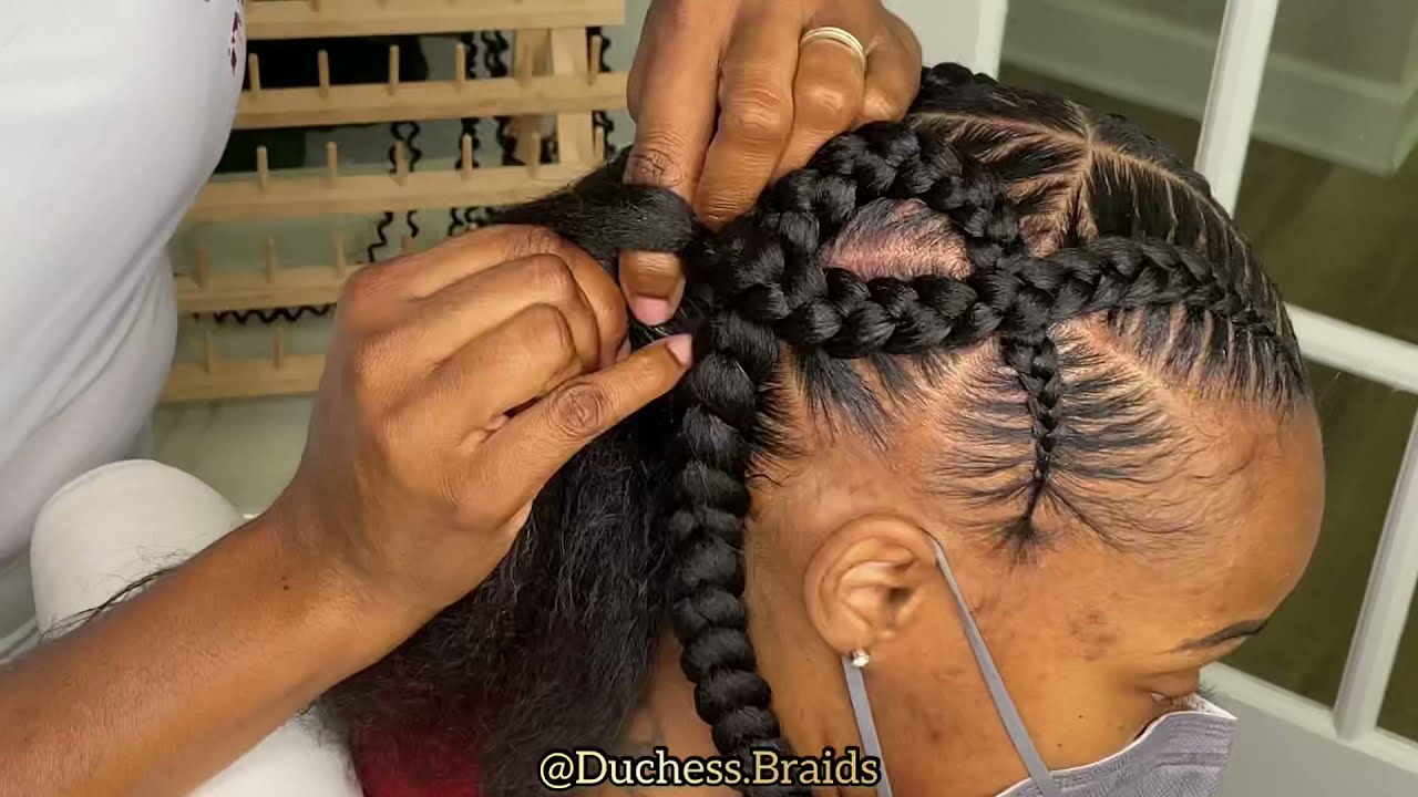 We Had To Try This NEW Braid Style! |Stitch Braids |