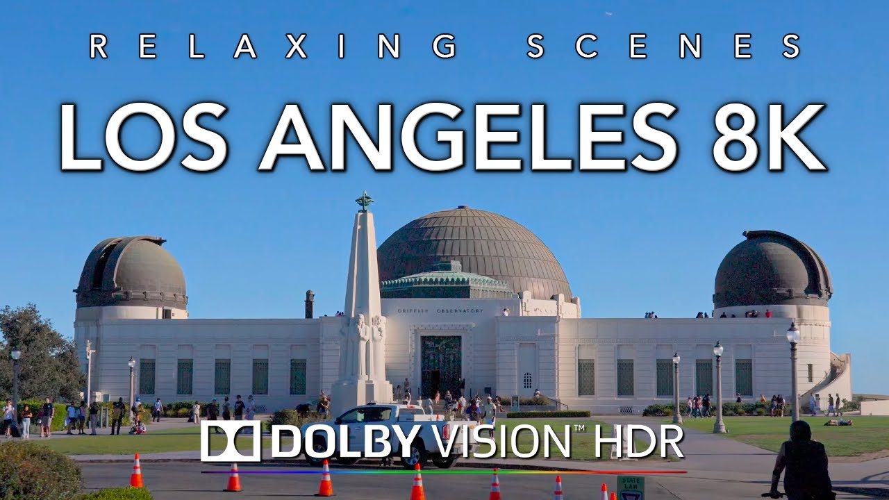 Driving Los Angeles 8K Dolby Vision HDR - USC to UCLA