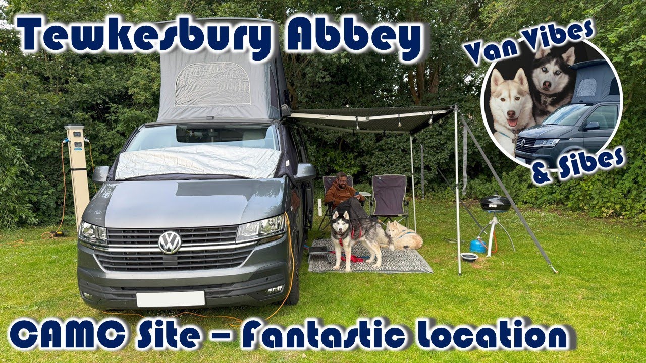 Tewkesbury Abbey In Our VW Campervan