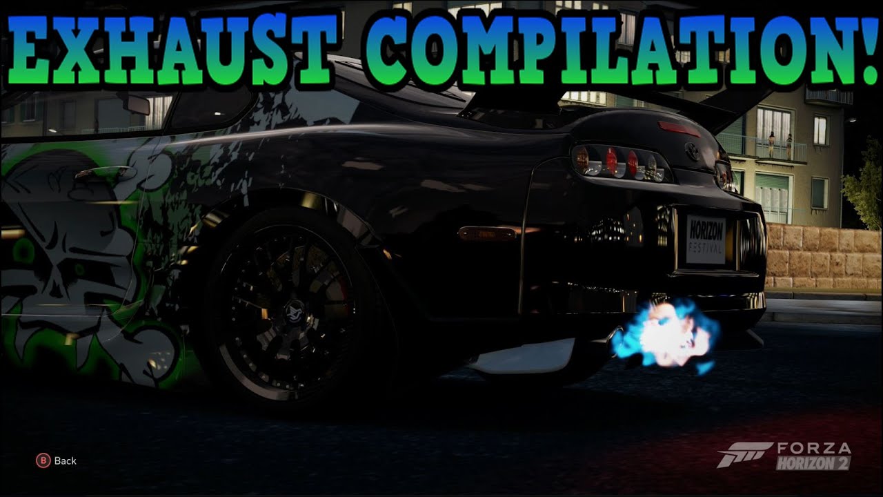 Forza Horizon 2: CAR EXHAUST COMPILATION!! - (Awesome Exhaust Sounds)