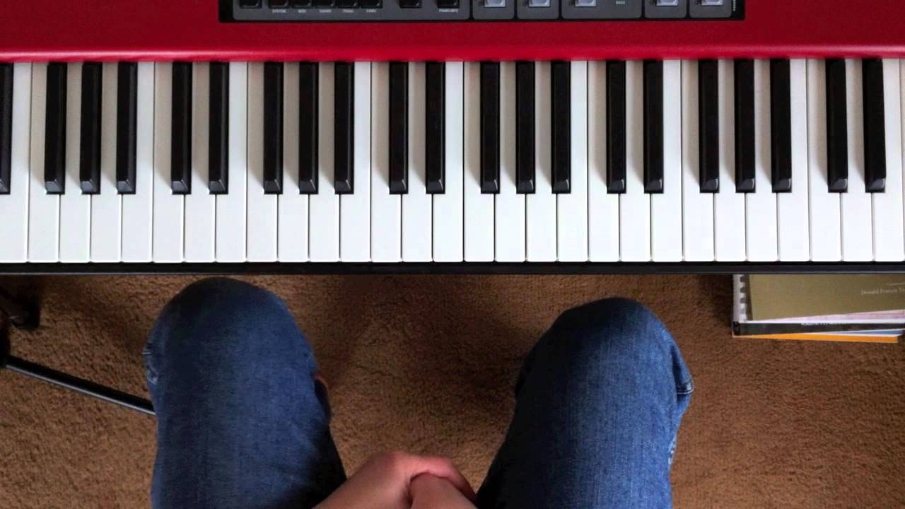 Игра на блюзовом пианино в ми, ля и ре