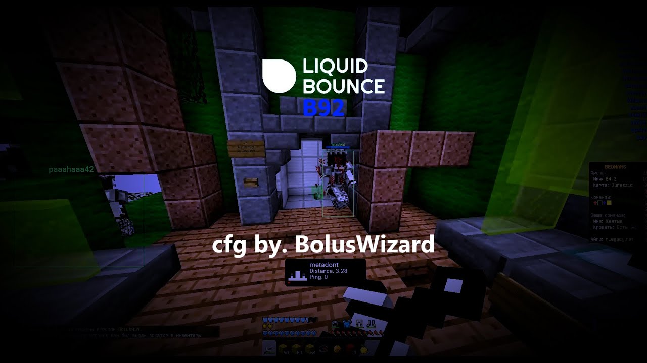 Liquid Bounce - ЛУЧШИЙ БЕСПЛАТНЫЙ ЧИТ НА MineLegacy | LiquidBounce B92 | SPRINT TELLY | BEST CFG