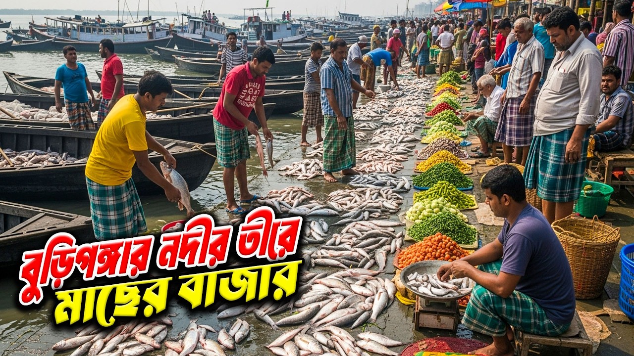 বুড়িগঙ্গা ঘেঁষা ফতুল্লা বাজার | গরা নদীর টাটকা মাছ হাতে নাগালে | Fish Market BD