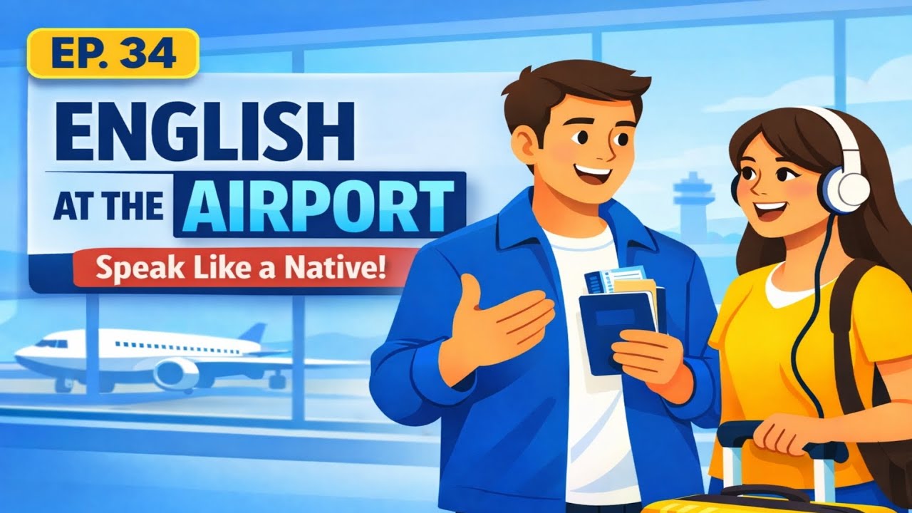 Airport English Made Easy | Real Conversation #englishpodcast 