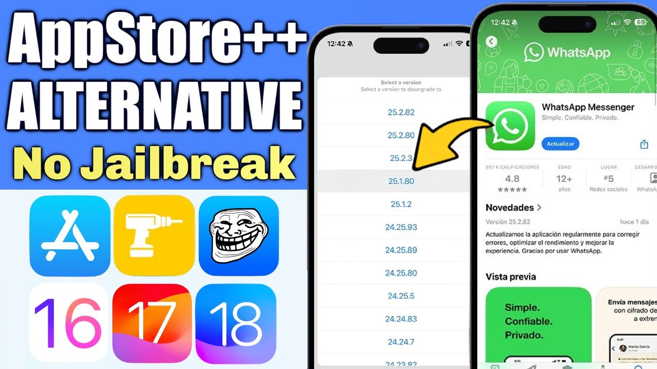 The BEST AppStore++ Tweak Alternative! Downgrade ANY App Version!