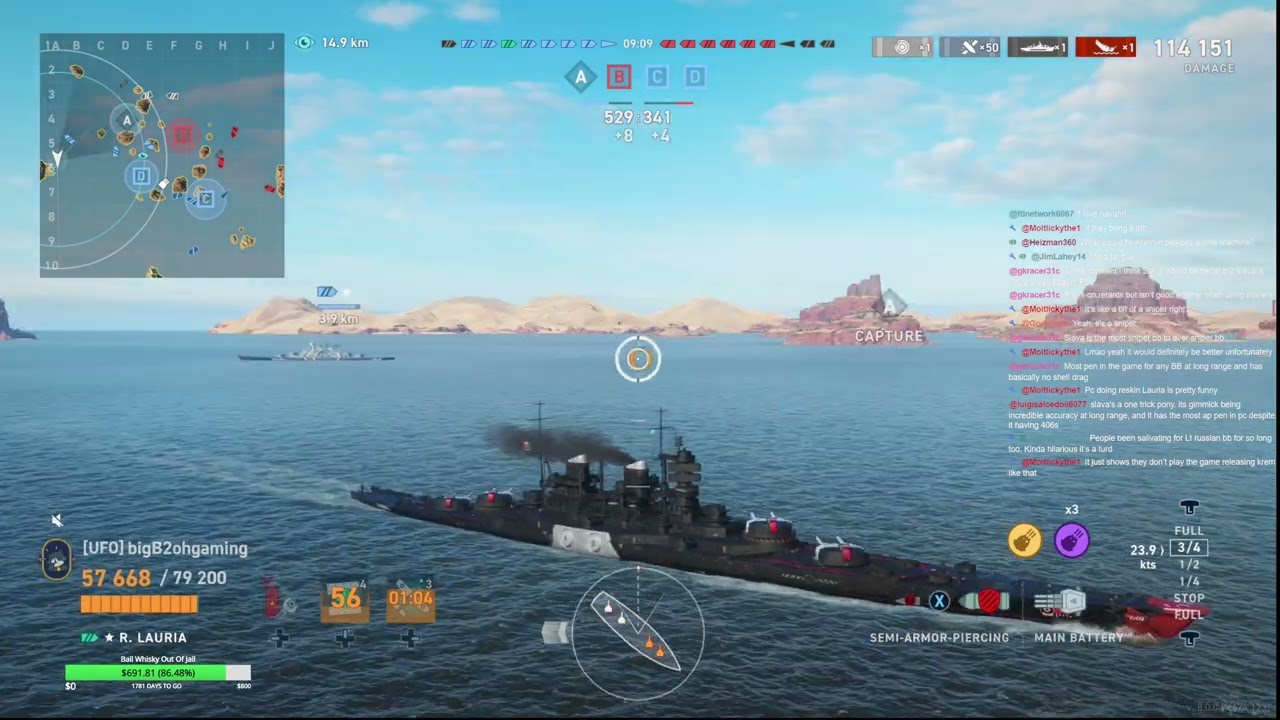 Р. Лауриа, итальянский охотник на тараканов — лучшие моменты стрима World of Warships Legends.