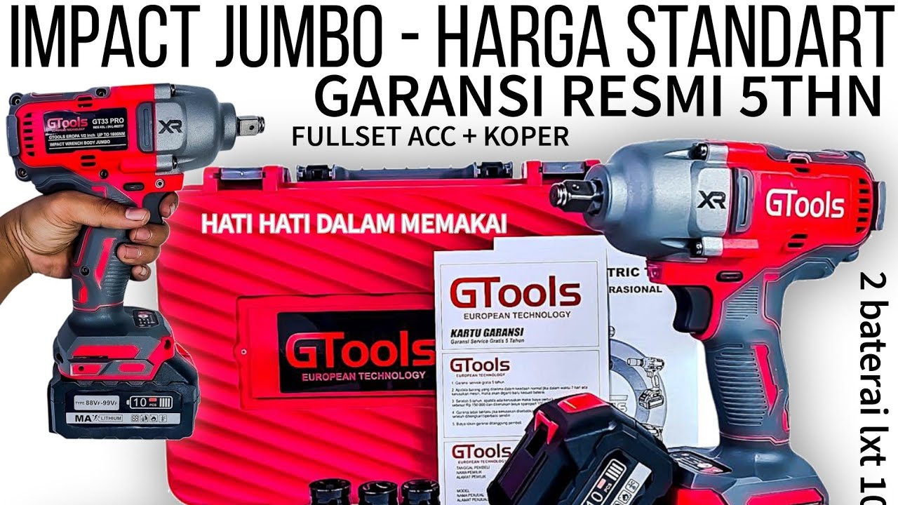 Uji extreme impact wrench gtools Eropa gt78pro gt33pro jumbo 1800nm fakta mekanik bengkel suka semua