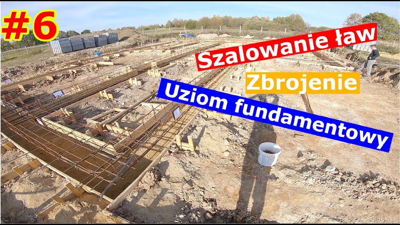6. Szykowanie ław / zbrojenie / uziom fundamentowy 🏡Dom w Kortlandach 4g2🏡