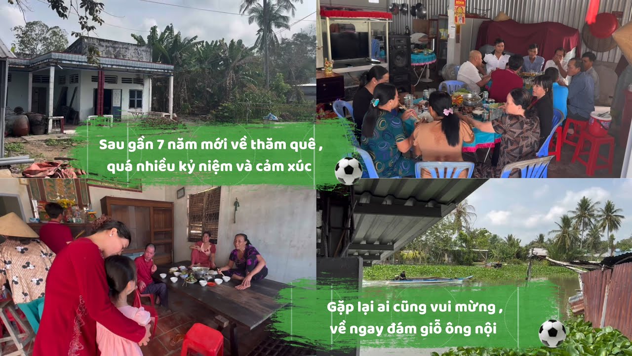 Sau gần 7 năm mới về thăm quê,quá nhiều kỷ niệm và cảm xúc.Gặp lại ai cũng vui mừng ,về ngay giỗ nội
