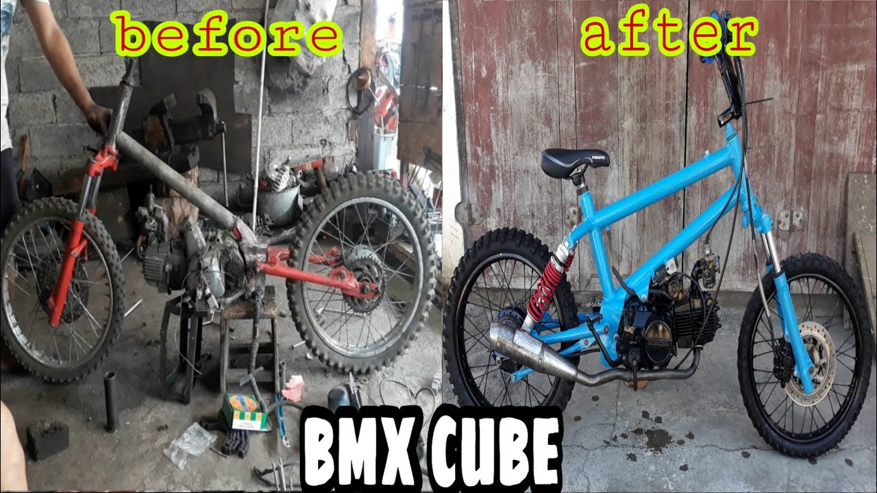 Proses build BMX Cube basic Honda suprax || full proses cara membuat frame BMX Cube ala BOM