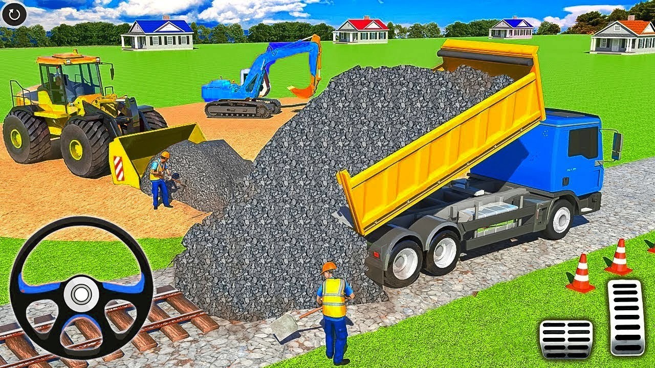 City Construction Truck Driver Gameplay &ndash; Heavy Machines Real Construction Simulator | Mecho Gaming