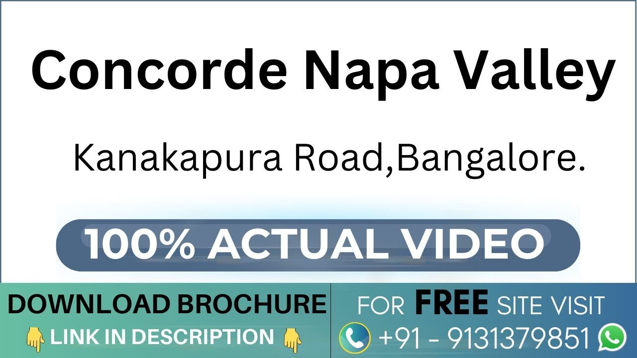Concorde Napa Valley Bangalore | Concorde Napa Valley Kanakapura | Concorde Napa Valley Walkthrough
