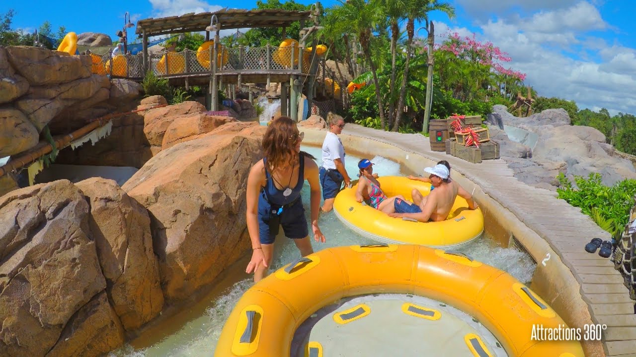 [4K] Fun Raft Water Ride - Gangplank Falls - Disney's Typhoon Lagoon