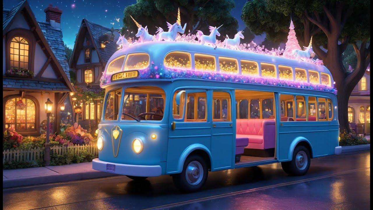 The Unicorns on the Bus | Magical Ride Song for Kids | Unicorn Adventure Rhyme