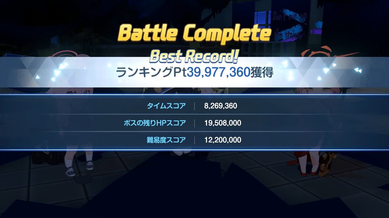 【ブルアカ】大決戦シロクロ　振動TORMENT 39,977,360pt