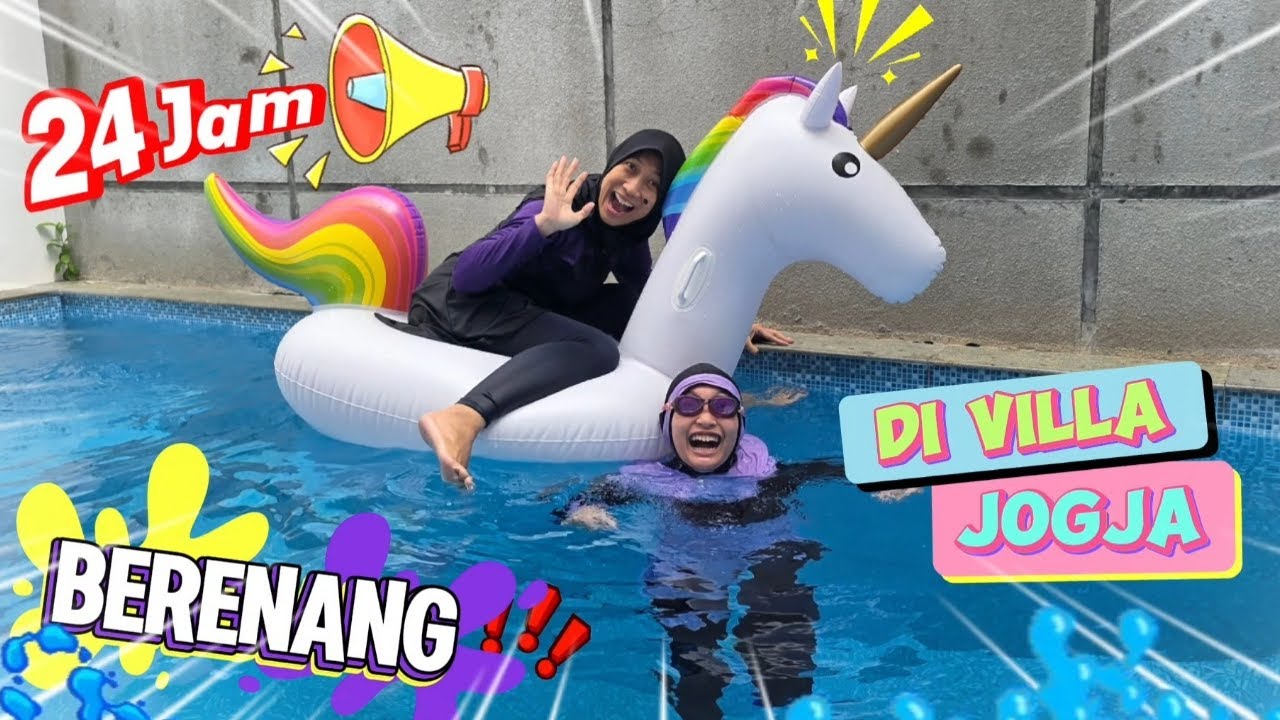 24 Jam Aqilla Berenang di Villa Unyu Jogja - Makan Mie Ramen 3 Rasa 😊 Aqilla's Diary