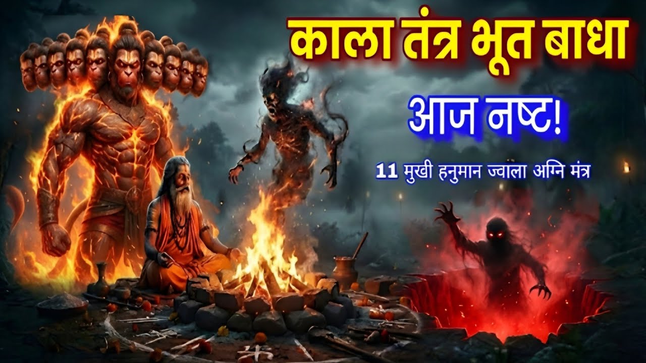 शत्रु की तंत्र बाधा! आज नष्ट 😱 11 मुखी हनुमान ज्वाल रक्षा कवच hanuman mantra | Shatru Nashak Mantra